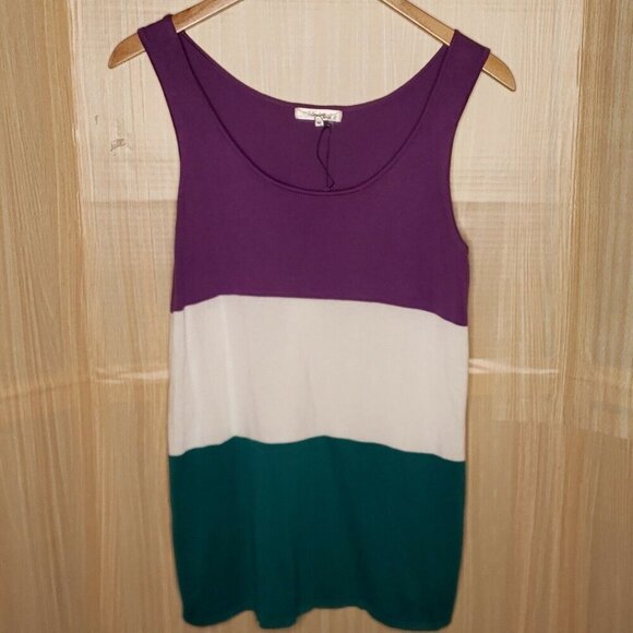 Andree By Unit Womens NWOT Sleeveless Striped Tunic Medium - Picture 1 of 7